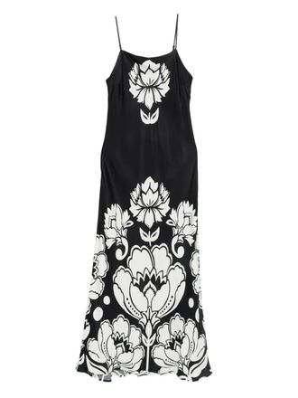 Farm Rio floral-print dress - Black
