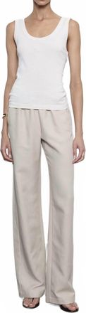 Enza Costa Supima Baby Rib Tank In Pearl Grey