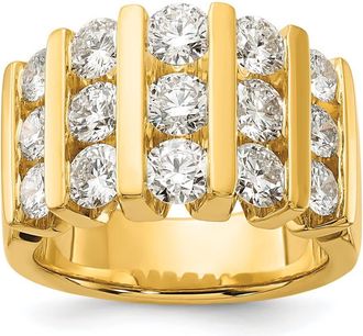 Diamond2Deal 14k Yellow Gold Lab Grown Diamond Wedding Band Ring 3Ct Clarity- VS Color- G-H
