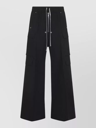 Rick Owens cotton wide-leg cargo trousers