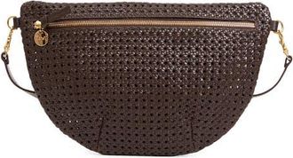 Clare Vivier Grande Fanny Woven Leather Belt Bag in Chocolate at Nordstrom