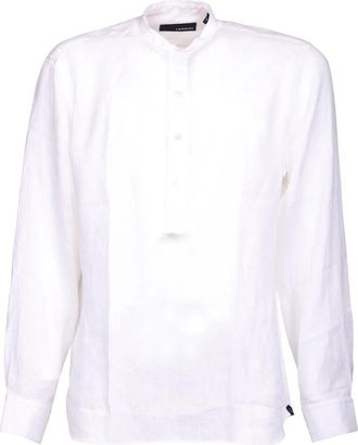 Lardini Elnoe Cnc 2014 100 - Heren - Casual Overhemden - Wit - S - Linnen - Overhemden