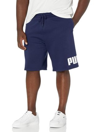 Puma Mens Big Logo 10 Shorts BT, Peacoat/White, 4XL
