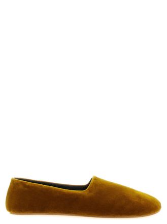 The Row Brown Solid Ponti Loafers