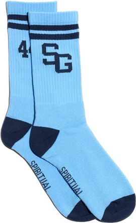 Spiritual Gangster 444 Crew Socks in Blue Mist at Nordstrom, Size 10-13