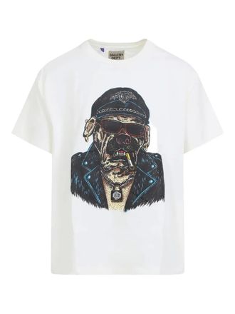 Gallery Dept. short-sleeved biker-dog T-shirt - White