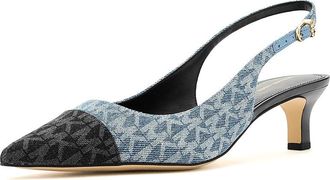 Michael Kors Amara Toe Cap Sling Pumps Womens Shoes New Horizon Wash : 9.5 M, Leather/Synthetic