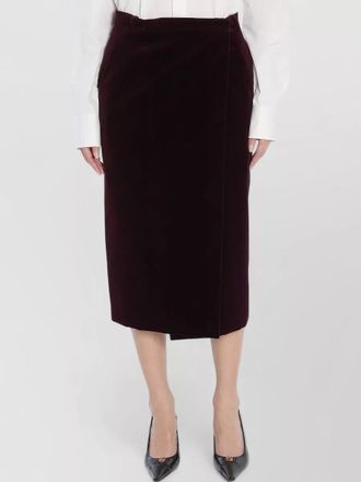 Saint Laurent cotton midi wrap skirt