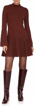 Avec Les Filles Long Sleeve Sweater Dress in Rust at Nordstrom, Size X-Large