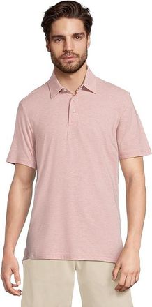 Faherty Short Sleeve Movement Polo Mens Clothing Rose Madaket Stripe : 2XL, Cotton/Modal/Nylon
