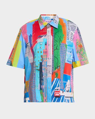 Libertine - Libertine Mens NYC Skater Silk Short-Sleeve Shirt