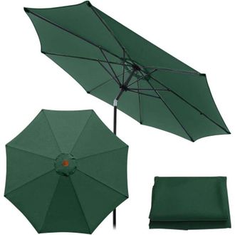 OEM Funda De Repuesto Para Sombrilla De Mesa De Mercado, Mesa Y Sombrilla - 8 Varillas - 3 M - Impermeable - Resistente A Los Rayos Uv - Verde-crezuo
