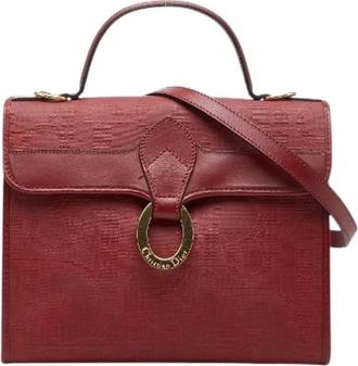Dior Pre-owned Handbags, female, Red, Size: ONE SIZE Pre-owned Trotter PVC 2way Bag