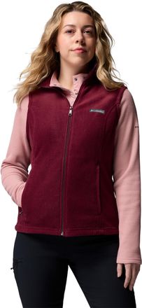 Columbia Womens Benton Springs Vest Fleece, Rich Wine, XL