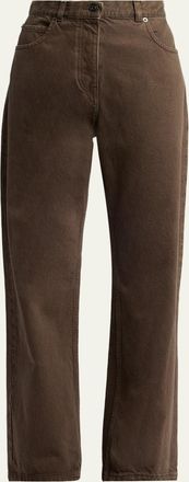 The Row Finbar Straight-Leg Cotton Jeans