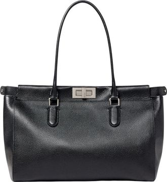 Fendi Peekaboo Tote Small - Dames - Shoppers - Zwart - ONE Size - Leer - Tassen