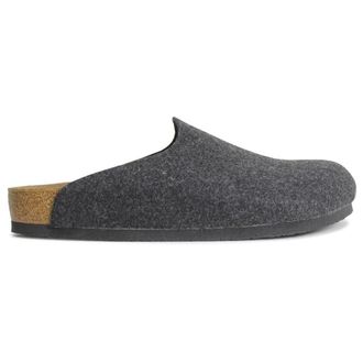 Birkenstock Amsterdam Vegan Synthetic Felt Unisex Slides Sandals - Anthracite - Size:UK 4.5