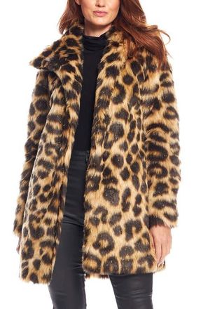 Donna Saylers' Fabulous-Furs Stardust Leopard Print Faux Fur Coat in Multi at Nordstrom, Size X-Small