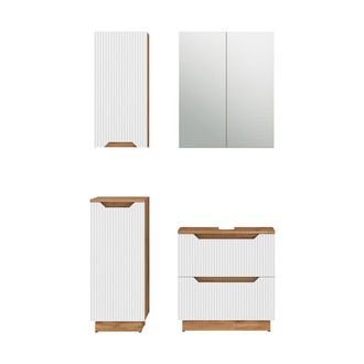 Vicco Conjunto De Muebles De Ba&ntilde;o Lotta, Blanco, 4 Piezas, Vicco