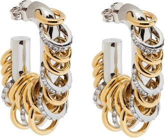 Paco Rabanne Small Punk XL Link Two-toned Hoop Earrings - Gold - One Size