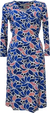 Diane Von Fürstenberg Diane Von Furstenberg Printed Wrap Dress in Blue Viscose