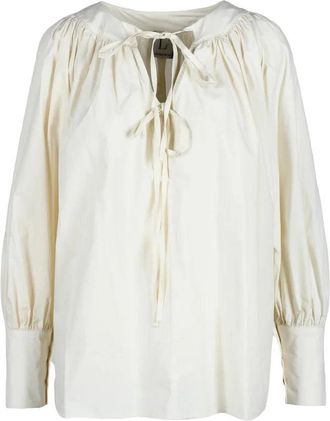 L'autre Chose White Cotton Blouse