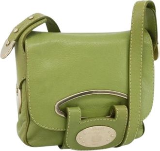 Bally Pre-owned Schoudertas - Dames - Vintage Schoudertas - Groen - ONE Size - Leer - Vintage