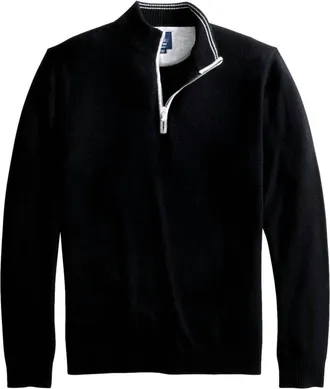 Johnnie-O Mens Mayfair Quarter-Zip Sweater In Black