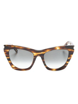 Saint Laurent Eyewear Kate cat-eye frame sunglasses - women - Acetate - One Size - Brown