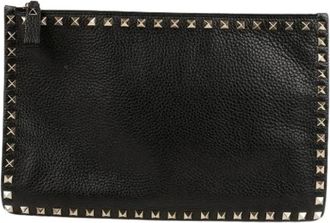 Valentino Pre-owned Clutches, female, Black, Size: ONE SIZE Pre-owned Rockstud Clutch