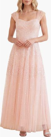 Needle & Thread Sunrise Sequin Sweetheart Ankle Gown in Opal at Nordstrom, Size 10