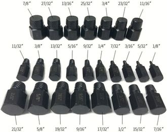OEM Kit De 25 Extractores De Tornillos, Extractores De Pernos Rotos, Extractores De Pasadores Y Tuercas, Herramientas De Extracci&oacute;n Para Tornillos, Esp&aacute;rr
