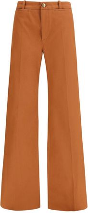 Chlo&eacute; Canvas Wide-Leg Trousers