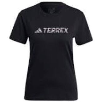 adidas (WMNS) adidas Terrex Classic Logo T-Shirt Asia Sizing Black HZ1392