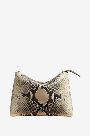 Khaite Umh&auml;ngetasche aus Leder in Pythonoptik the Lina