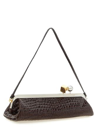 Jacquemus Womens Clutch Brown Goat Leather