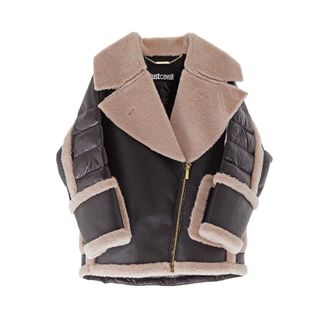 Just Cavalli Faux Fur & Shearling Jackets, female, Black, Size: XS Montone Jacket