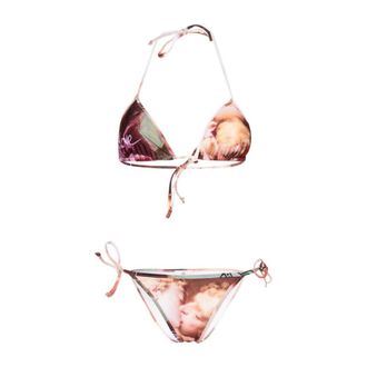 Vivienne Westwood Bikinis, female, Multicolor, Size: L Colorful Triangle Bikini Kiss