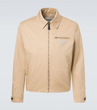 Givenchy Chaqueta de sarga de algod&oacute;n con logo