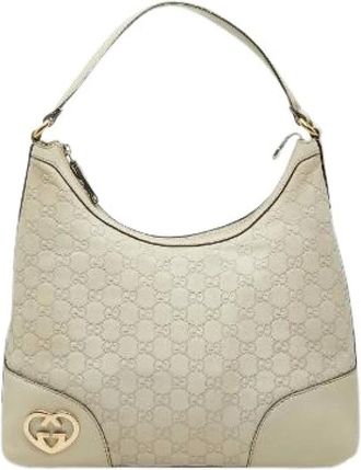 Gucci Pre-owned Shoulder Bags, female, White, Size: ONE SIZE Pre-owned Vintage Shoulder Bag