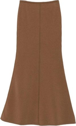Max Mara Mxspiuma 117F 002 Rok - Dames - Midirokken - Bruin - M - Rokken