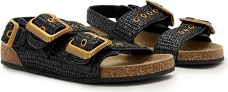 AllSaints Staffa Woven Slingback Sandal in Black/Black at Nordstrom, Size 10.5Us