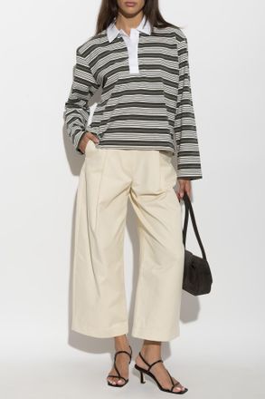 STUDIO NICHOLSON Dordoni Trousers, Womens, Cream