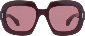 Ferragamo Burgundy Square Ladies Sunglasses SF2068SE 606 54