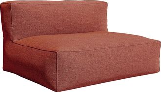 Vente-Unique Sof&aacute; de jard&iacute;n de 2 plazas de tela - Terracota - NOUMARA de MYLIA
