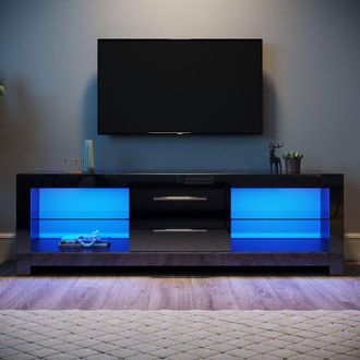 Elegant Lighting Elegant - tv Stand High Gloss Entire Front tv Cabinet 1600mm with Ambient Lights for 32 40 43 50 52 55 60 65 inch 4k tv Living Room and Bedroom