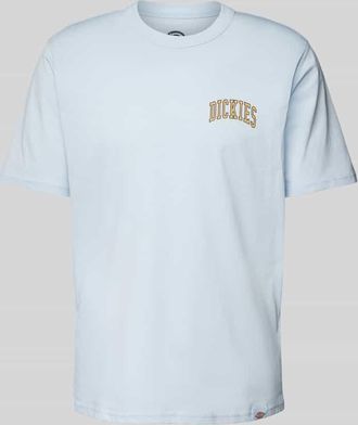 Dickies T-Shirt mit Label-Print Modell AITKIN in Hellblau, Gr&ouml;&szlig;e S