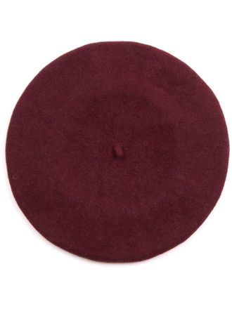 Maison Margiela four stitch-logo virgin wool beret - men - Virgin Wool - S - Red