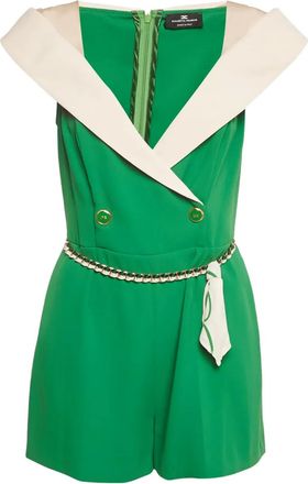 Elisabetta Franchi Tuta corta con spalle scoperte - Verde