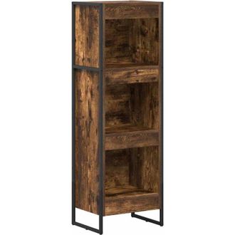 vidaXL Book Cabinet Smoke Oak 40 x 30 x 121 cm Engineered Wood vidaXL